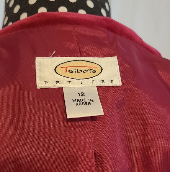 Talbot Petites Burgundy Velvet Looking Jacket - Picture 3 of 12